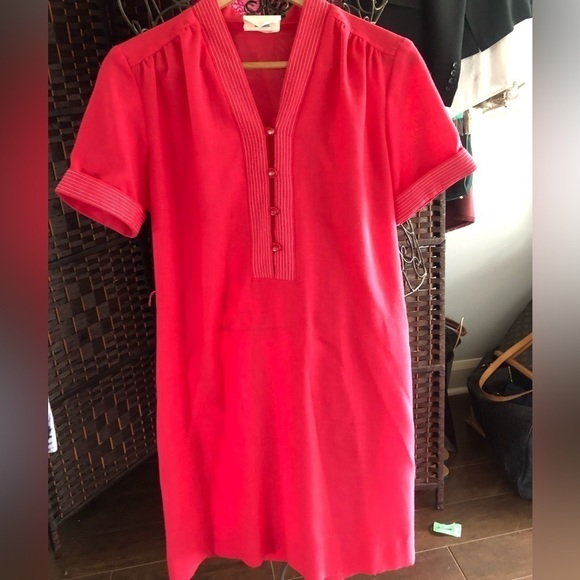 🔥CHARLES CARROL vintage union made midi dress, linen blend 💞 - Picture 1 of 5